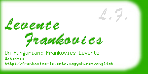 levente frankovics business card